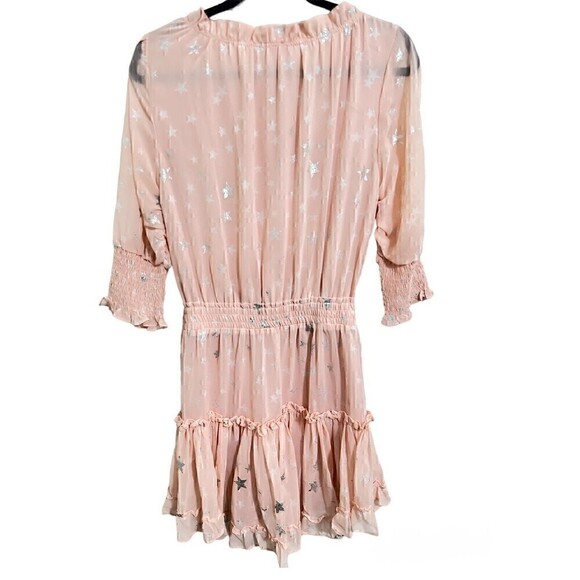 Buddy Love Dress Size Small Bronx Elastic Waist Mini Ballet Slipper Silver Stars - Picture 2 of 6